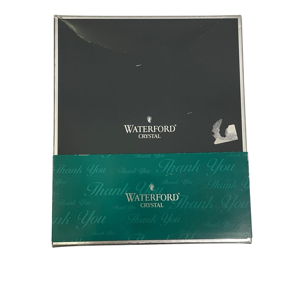 WATERFORD CRYSTAL 5"x7" Thank You Photo Picture Frame 114989 New In Box - Picture 2 of 11